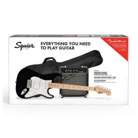 Squier Sonic Stratocaster Electric Guitar Package - Black