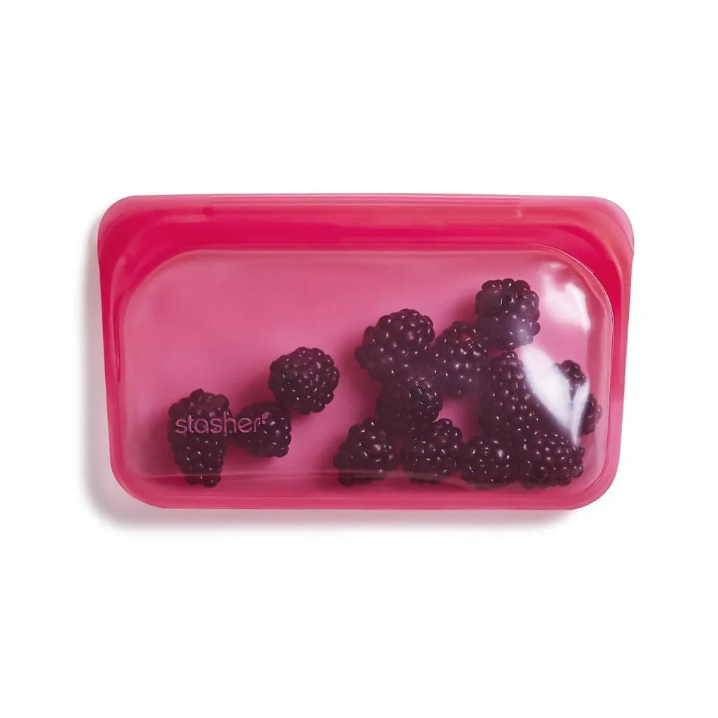 Stasher Reusable Silicone Snack Bag (Small) - Raspberry