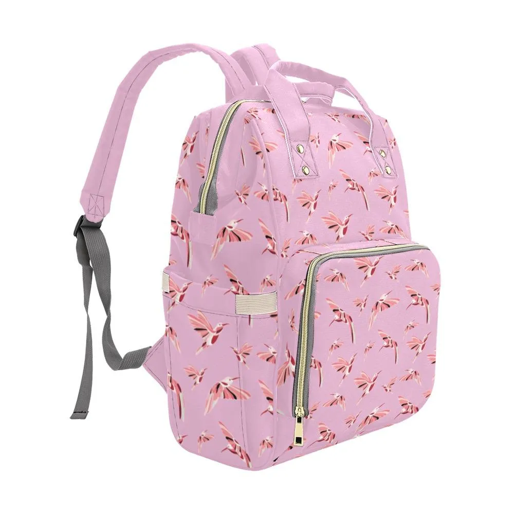 Strawberry Pink Multi-Function Diaper Backpack/Diaper Bag