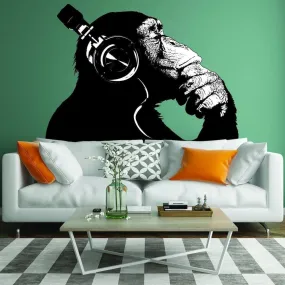 Street Art Gorilla Graffiti Mural Print - Beats Wall Decal Decor