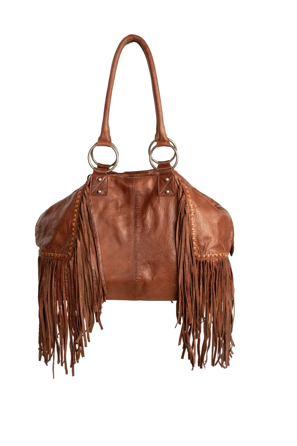 STS Ranchwear Womens Indie Carmen Walnut Buffalo Leather Handbag Bag