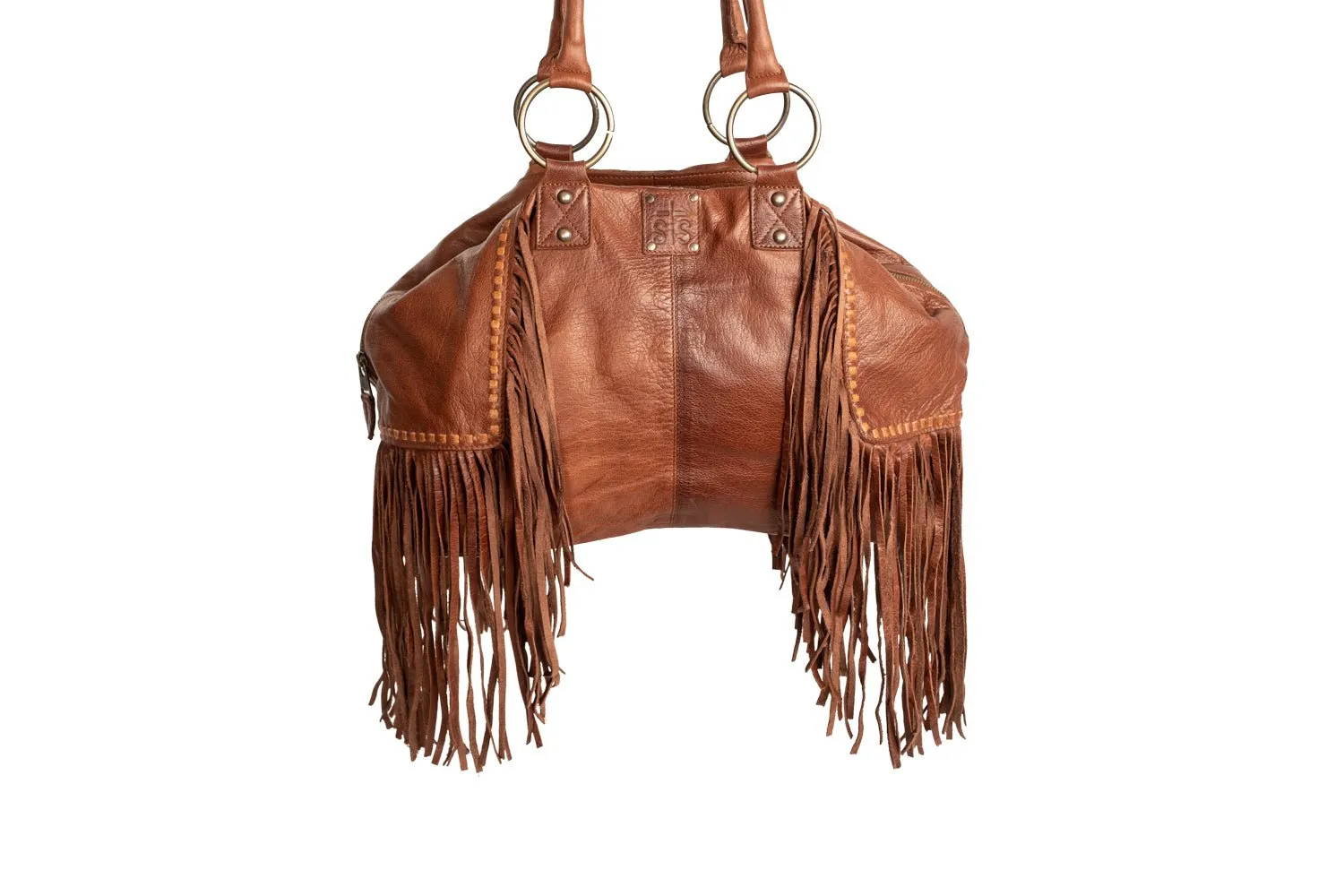 STS Ranchwear Womens Indie Carmen Walnut Buffalo Leather Handbag Bag