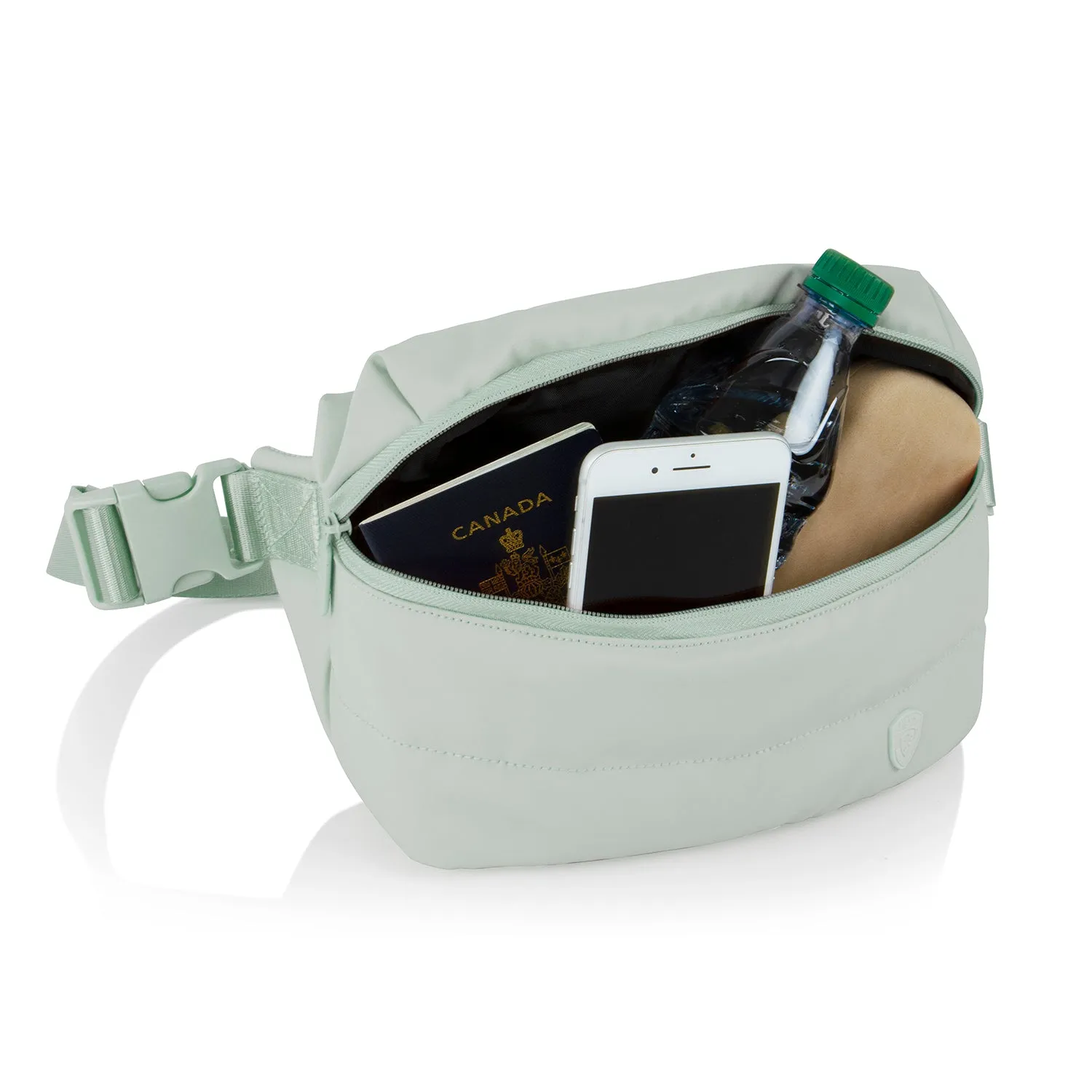 The Puffer Waist Bag - Sage Green