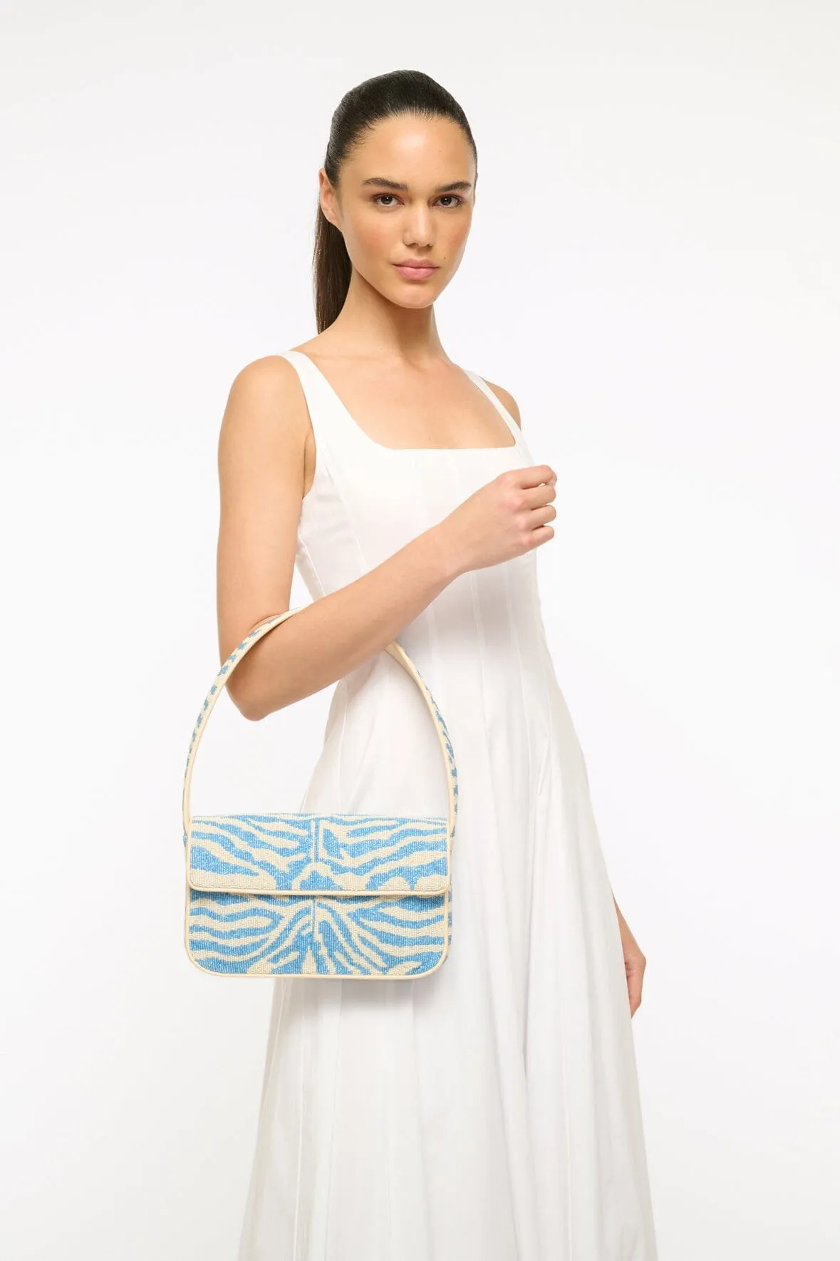 TOMMY BEADED BAG | LIGHT BLUE CREAM