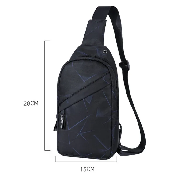 XQB990 Men Chest Bag Messenger Bag Oxford Cloth Sports Bag, Color: Camouflage Dark Blue