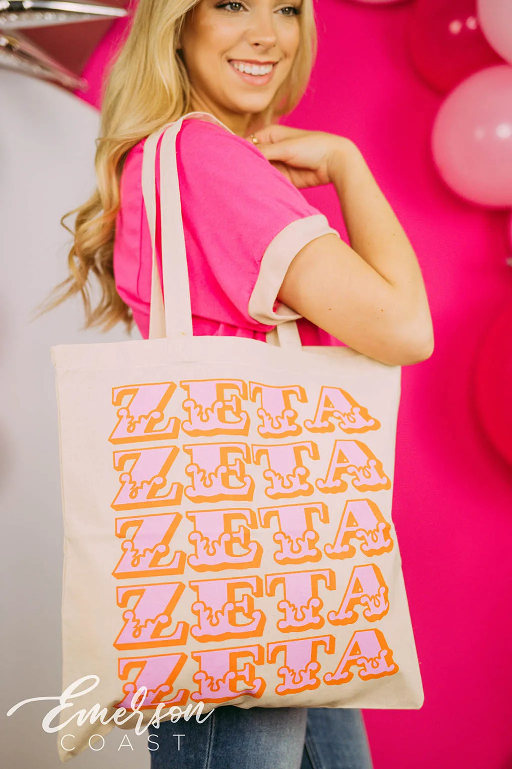 Zeta Retro Font Tote Bag