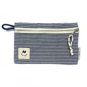 Zip Pouch - Hickory Stripe (Happy Face)